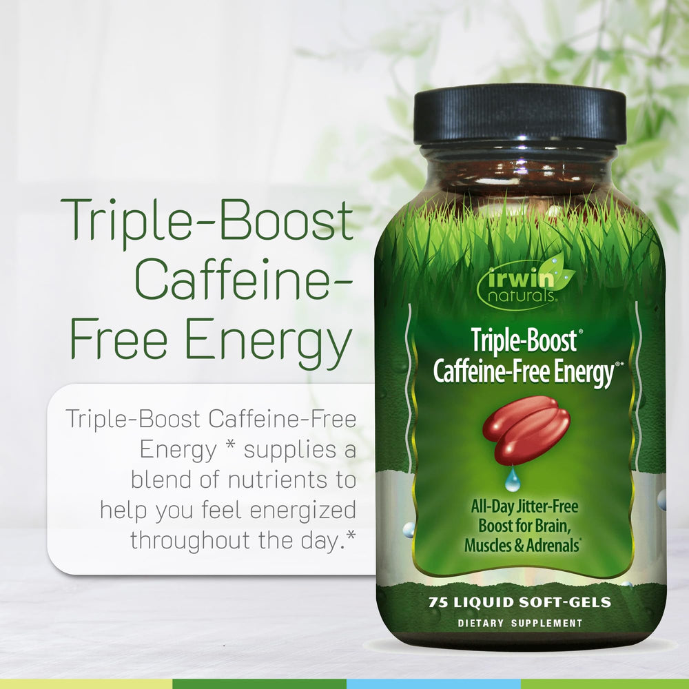 Ingredients blend includes maca, spirulina, and royal jelly for energy support.