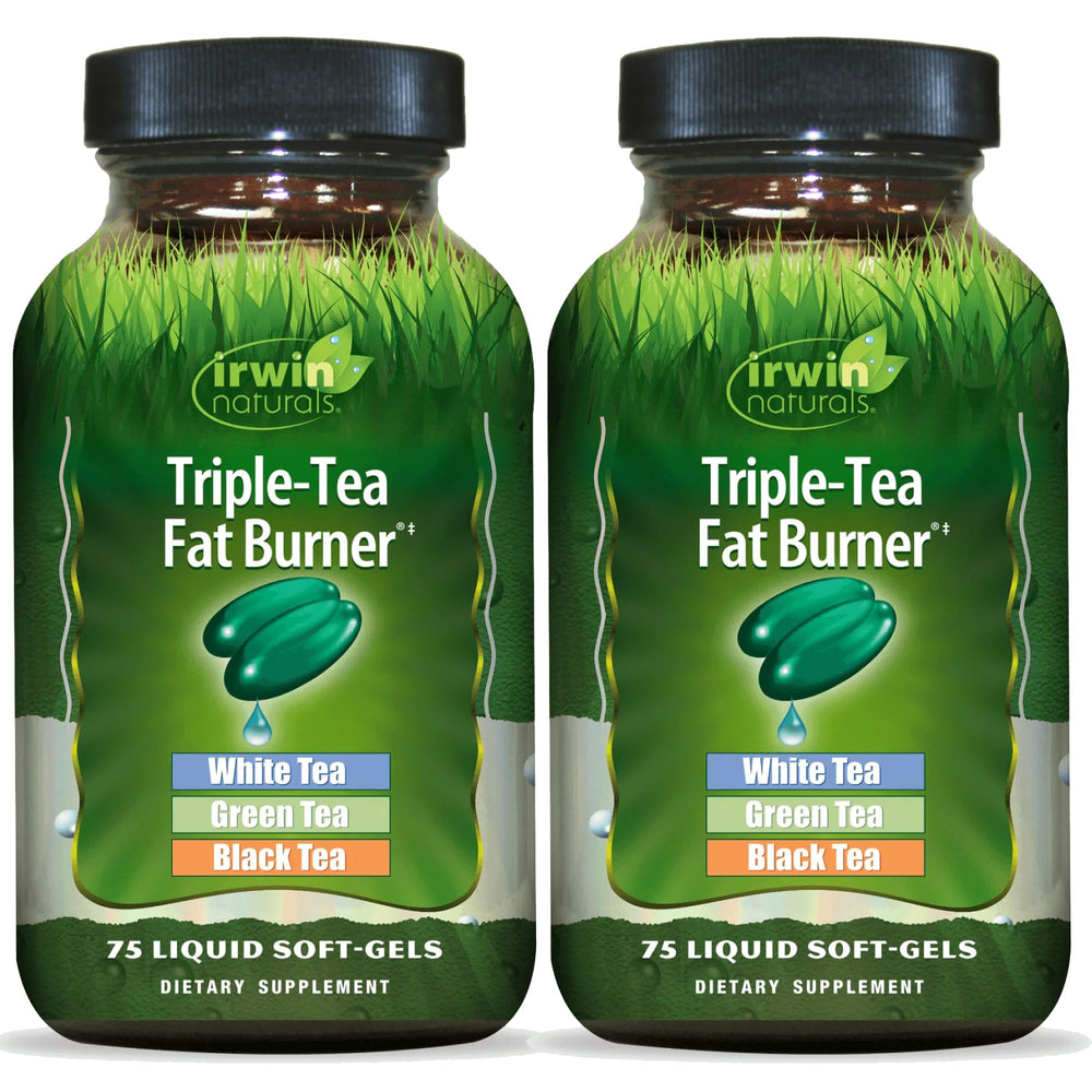 Irwin Naturals Triple-Tea fat burner bottle for daily energy and metabolism support