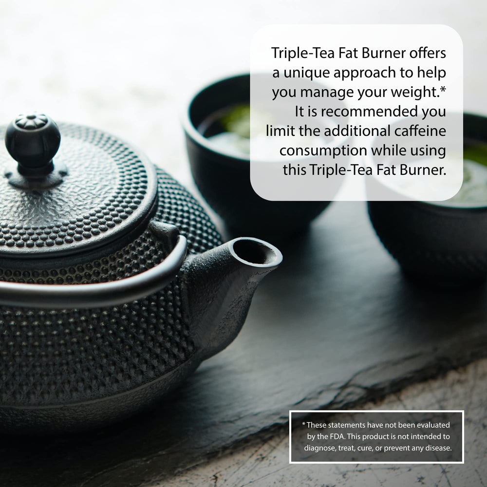 Irwin Naturals triple tea capsules shown for everyday use.
