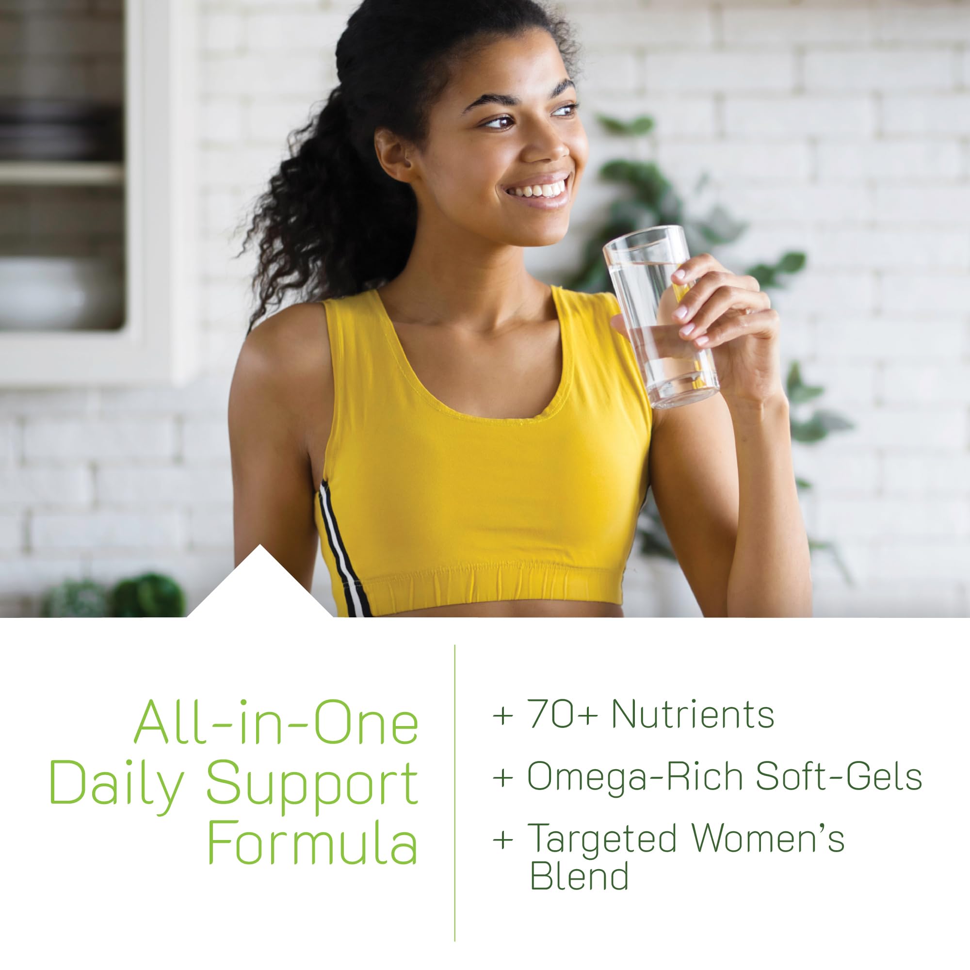 Irwin Naturals green blend panel emphasizing mind and body support