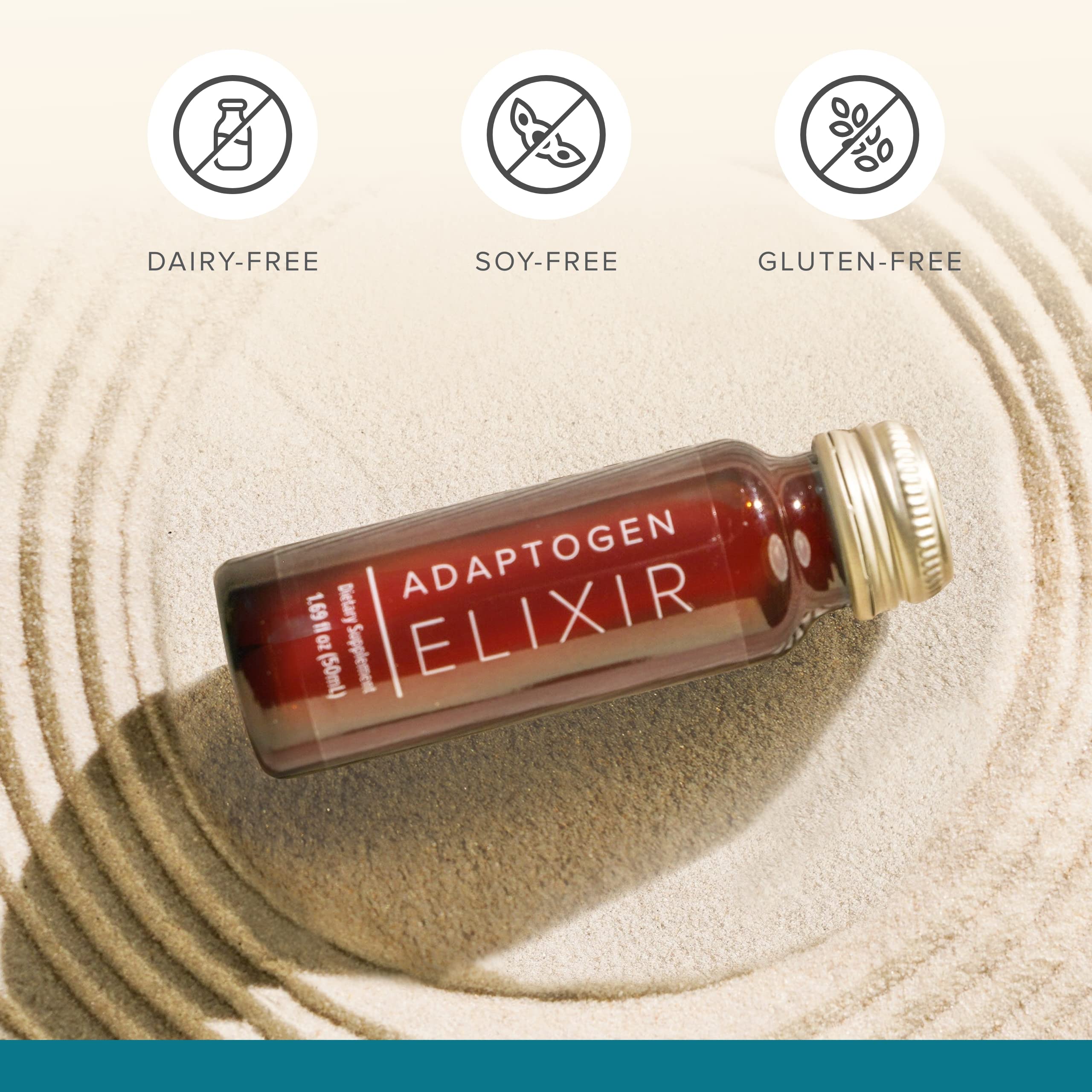 Isagenix Adaptogen Elixir bottle on the go during commute.