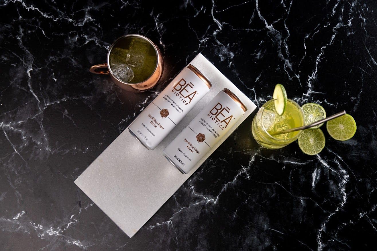 Isagenix BEA Biotics caffeine-free sparkling ginger offers a daytime ritual.