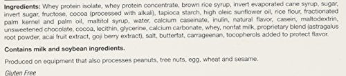 Nutrition label on Isagenix Bar highlights convenient nourishment.