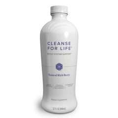 Isagenix Cleanse for Life berry bottle front promotes convenient daily detox support.