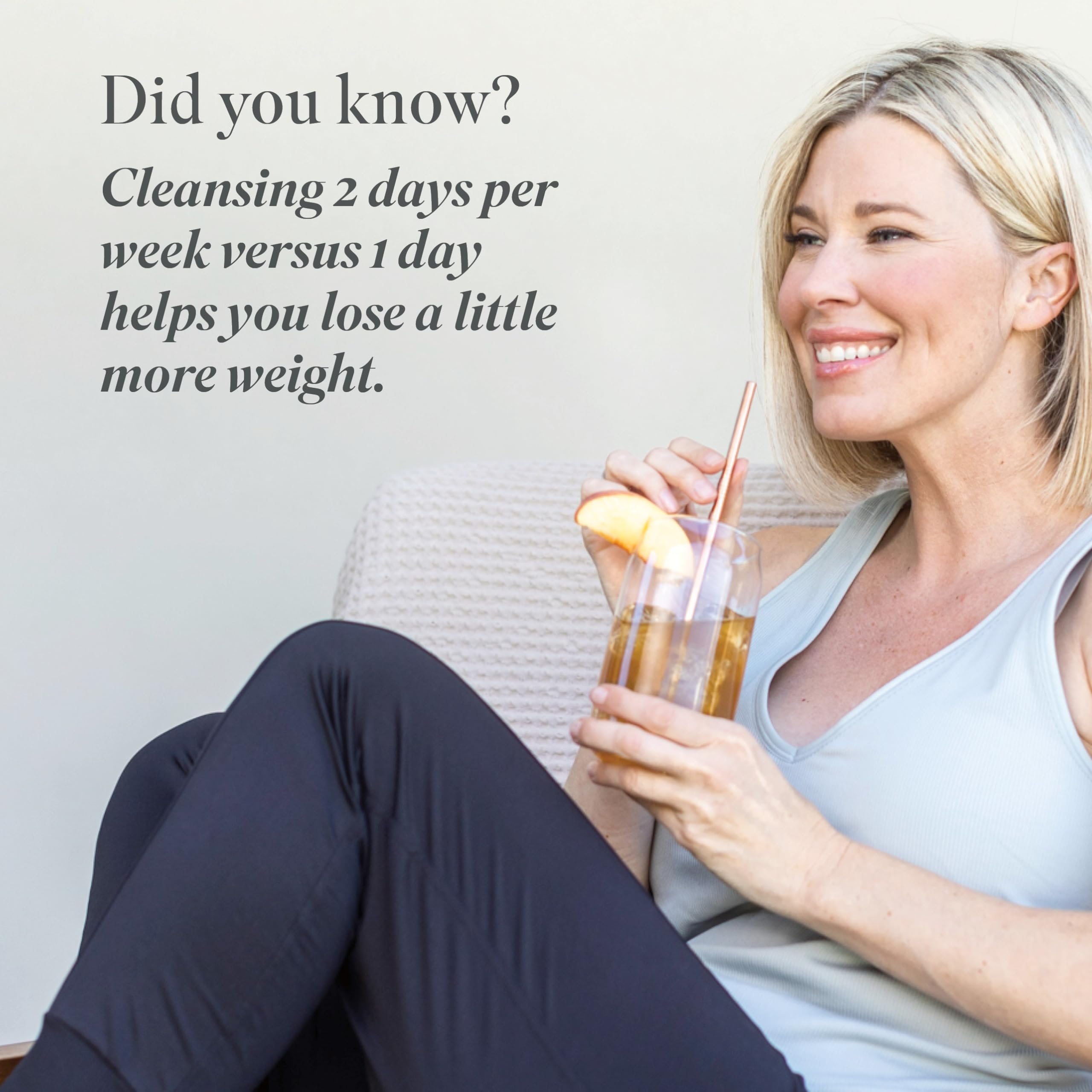 Isagenix Cleanse for Life peach-mango flavor for refreshing hydration.