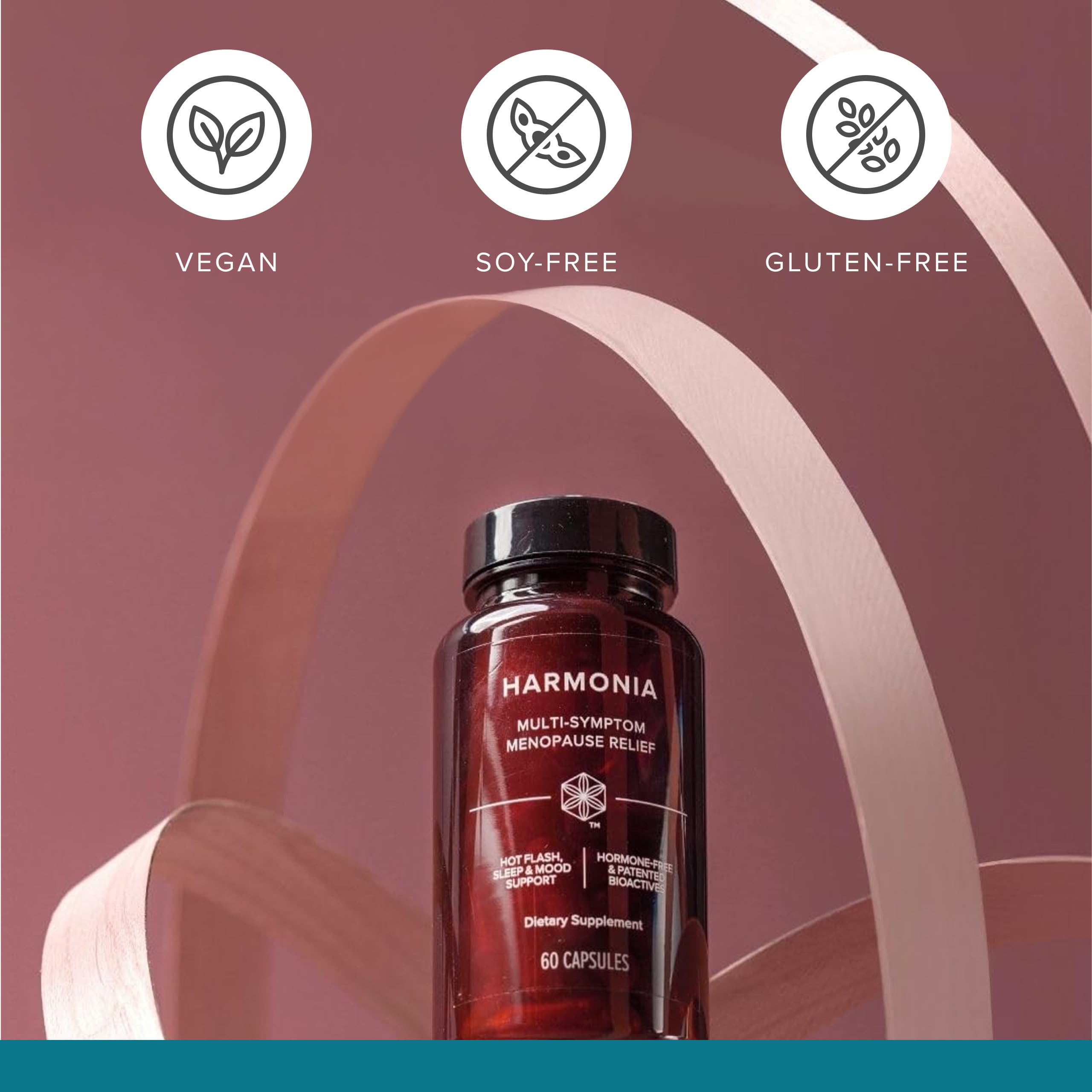 Isagenix Harmonia label detail emphasizing EstroG-100 herbal blend.