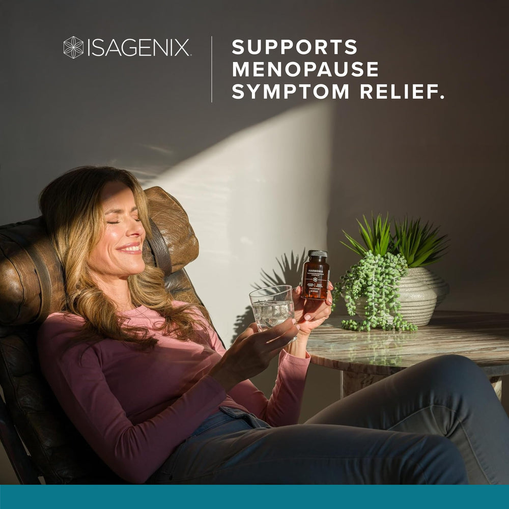 Isagenix Harmonia night-time routine scene with calm ambience.