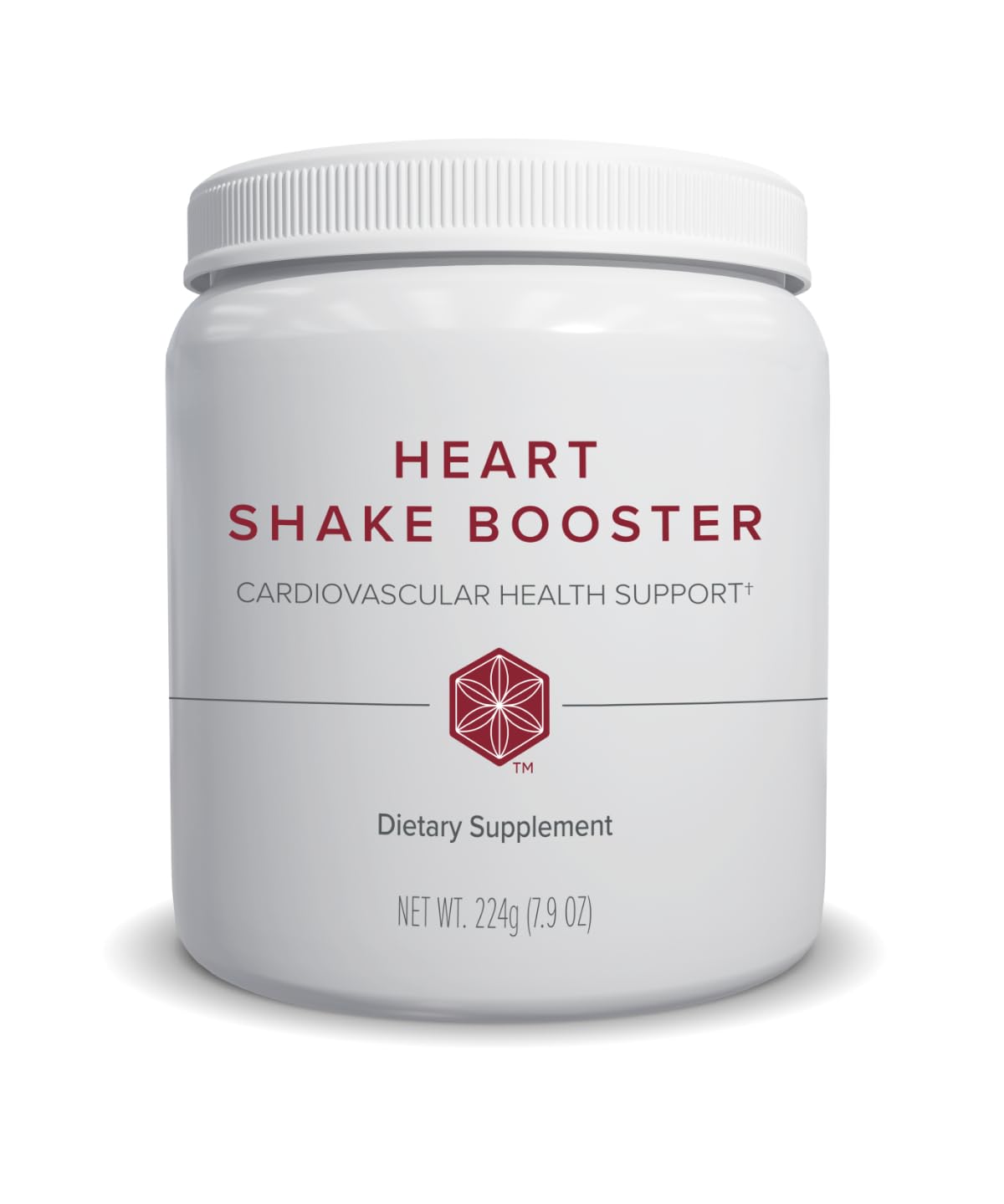 Isagenix Heart Shake Booster packaging front highlighting vegan formula for heart wellness