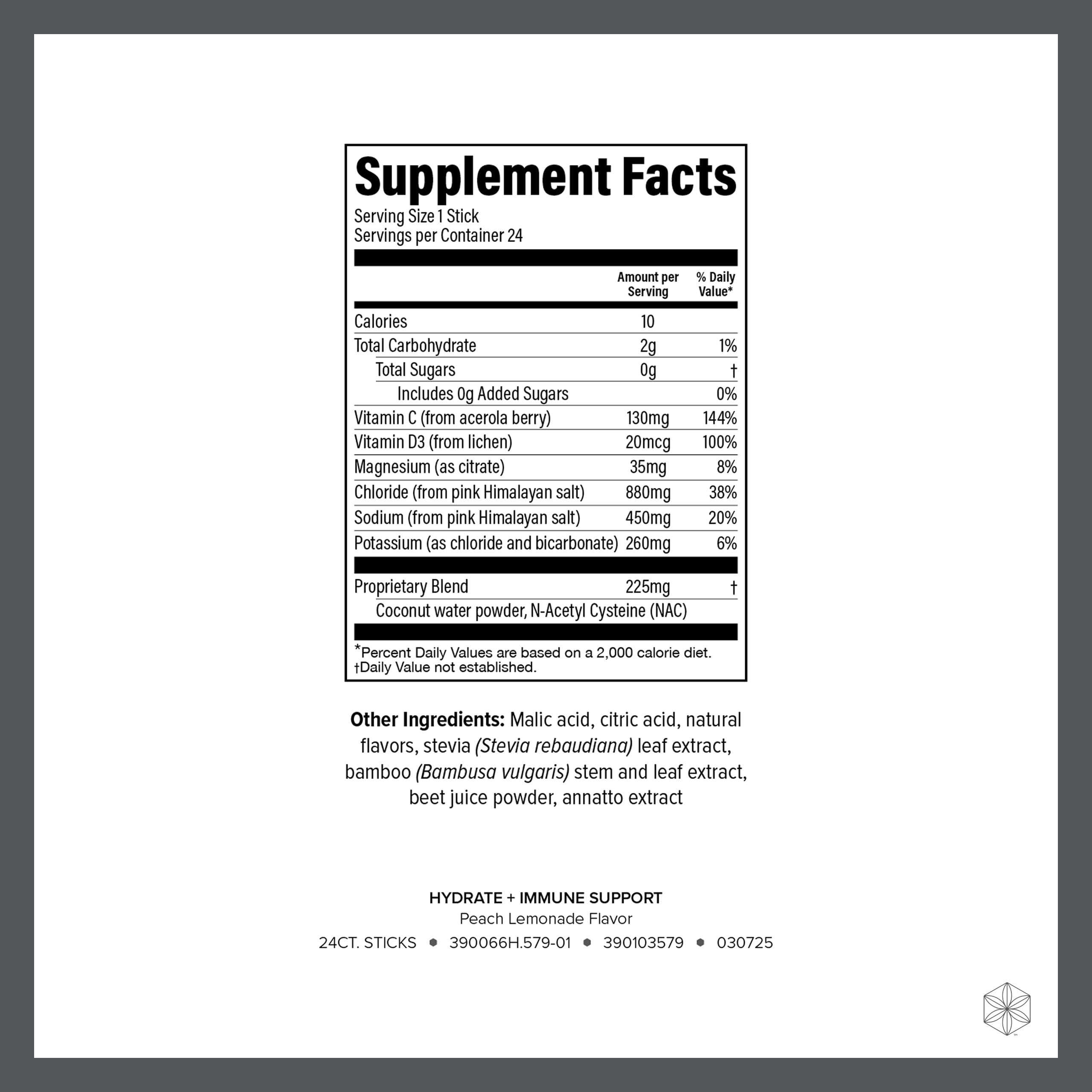 Isagenix Hydrate electrolytes illustration showing minerals for balanced hydration.