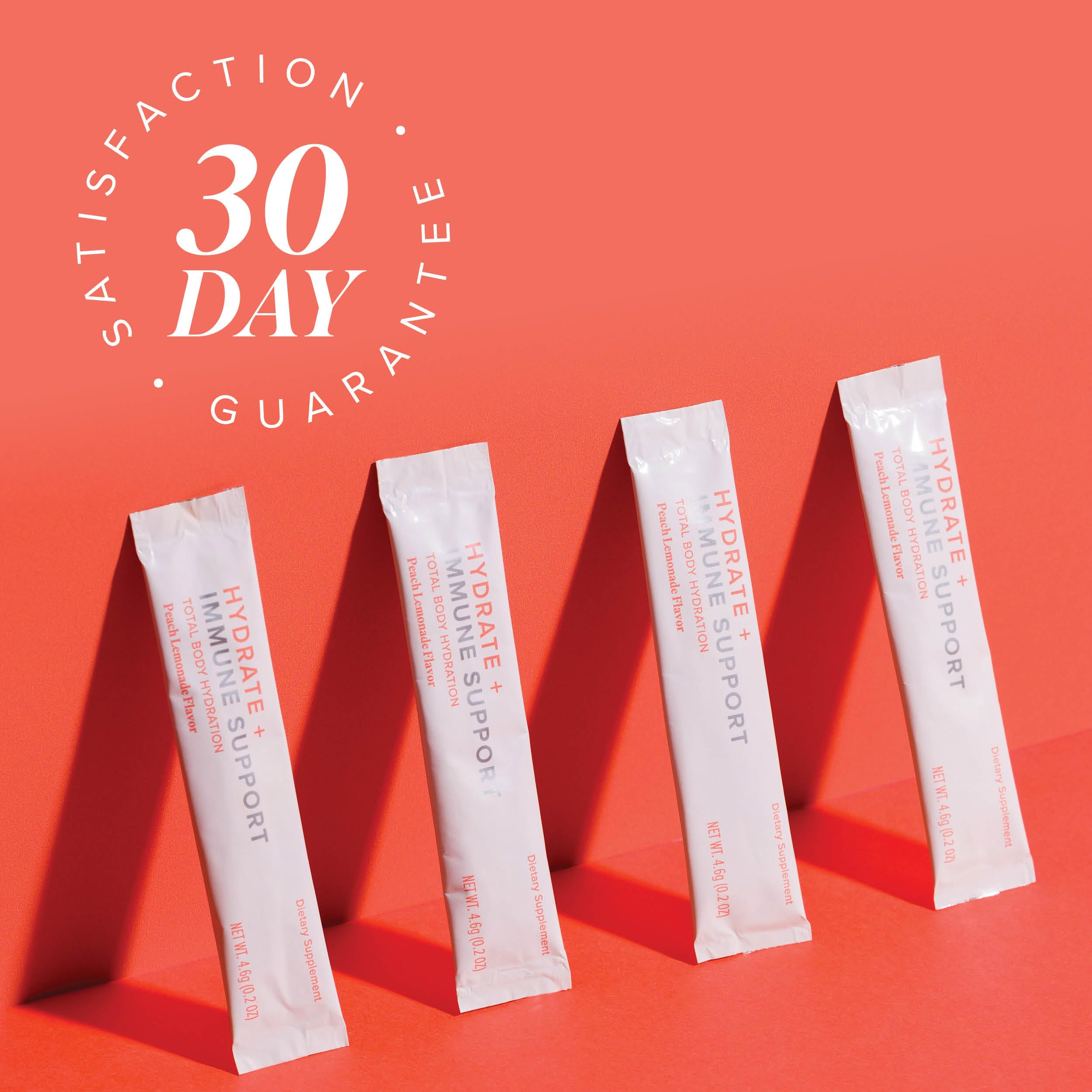 Isagenix Hydrate sticks are shelf-stable and portable for travel.