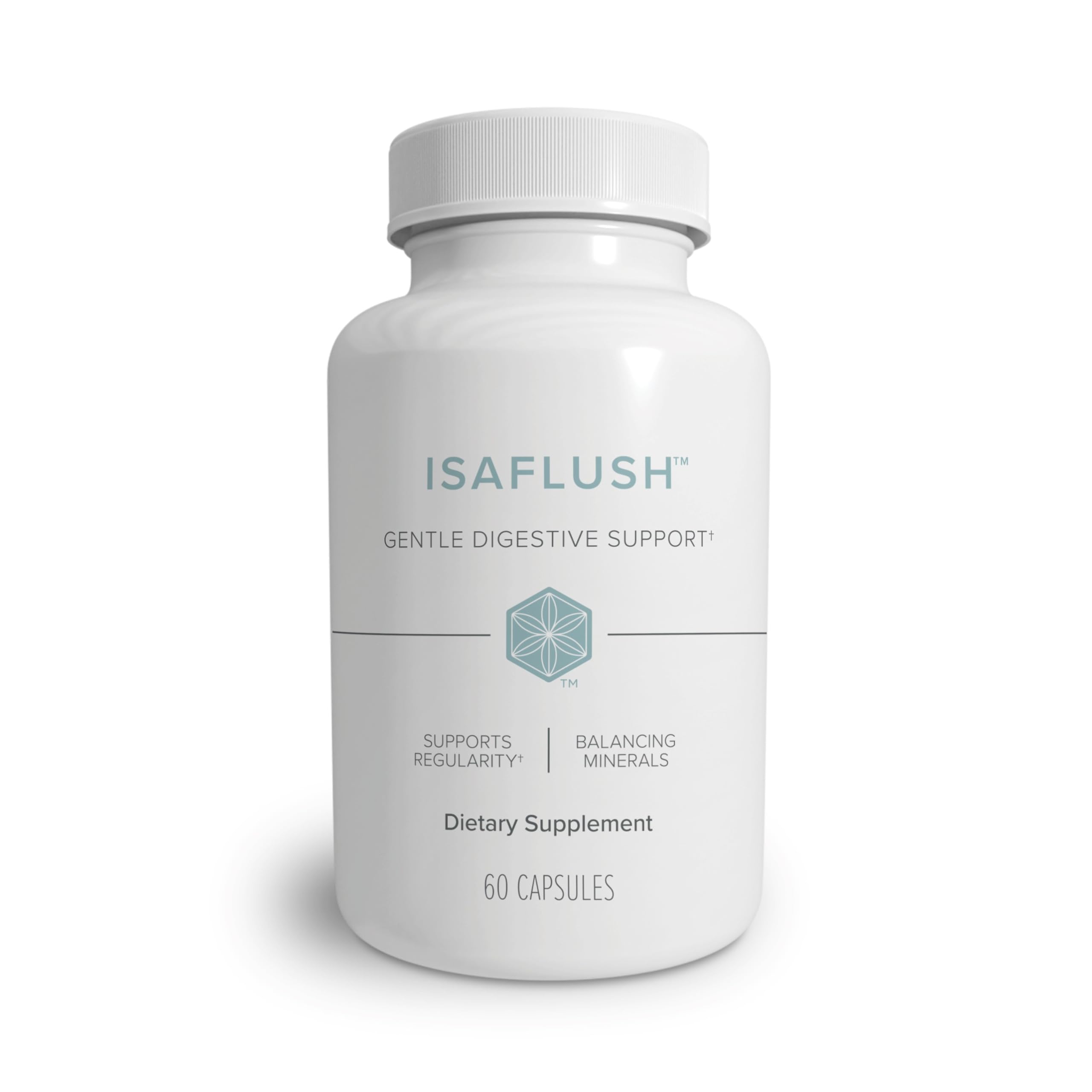 Isagenix IsaFlush bottle front view highlighting gentle digestive support for daily wellness