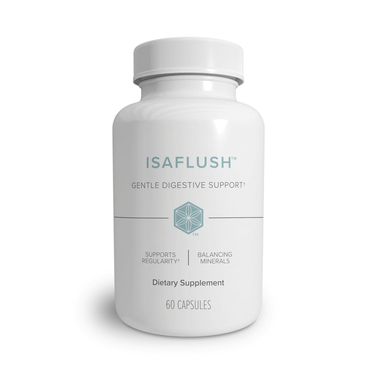 Isagenix IsaFlush bottle front view highlighting gentle digestive support for daily wellness