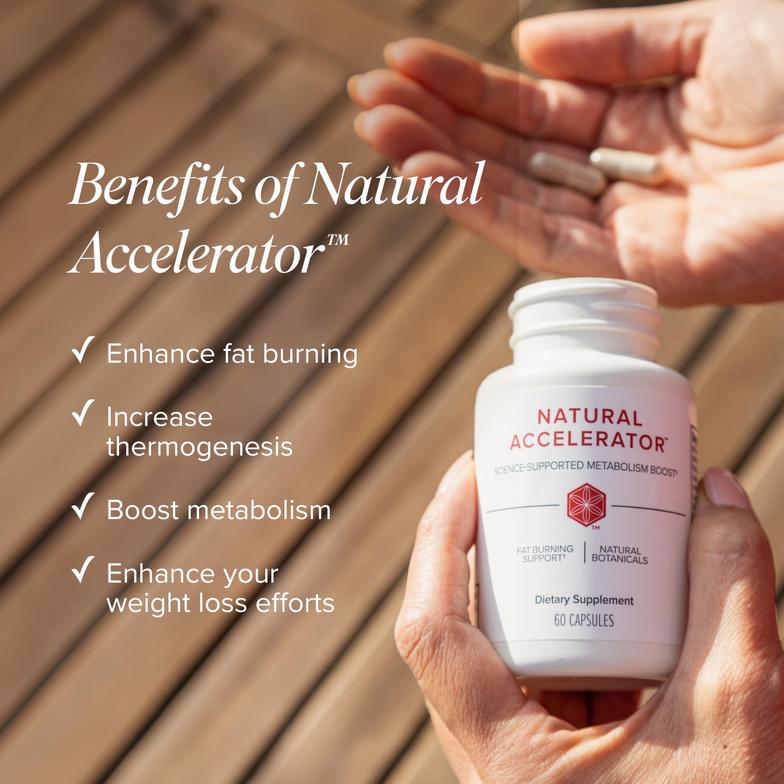 Green tea and cocoa seed notes suggest natural energy in Isagenix Accelerator