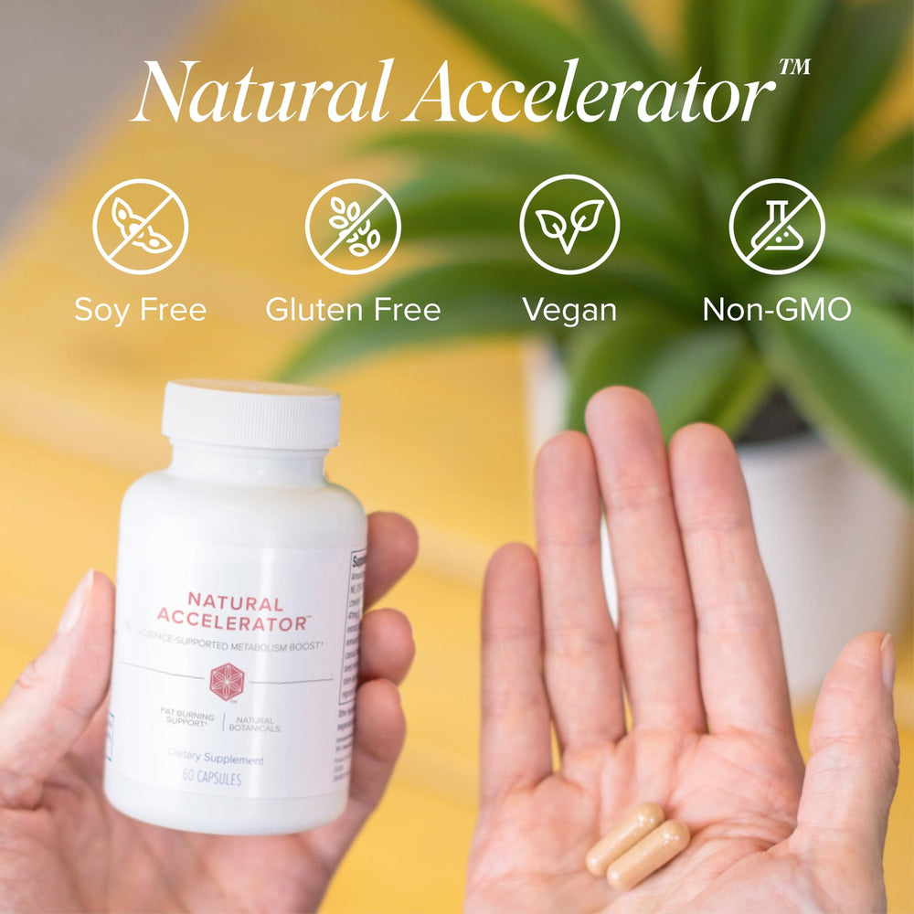 Isagenix Natural Accelerator label close-up with ingredients and branding