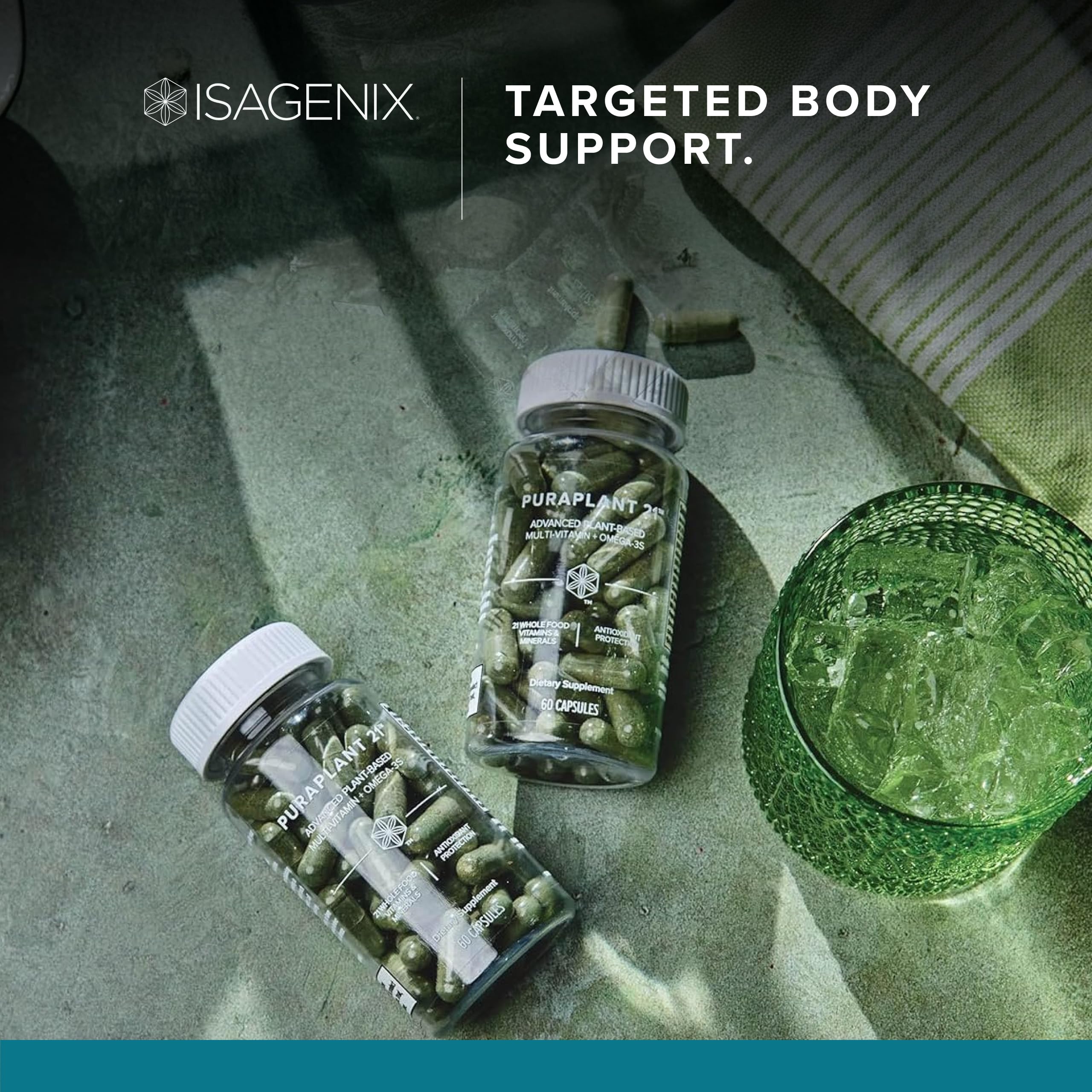 Ahiflower omega oils illustration signaling balanced essential fats in PuraPlant21.