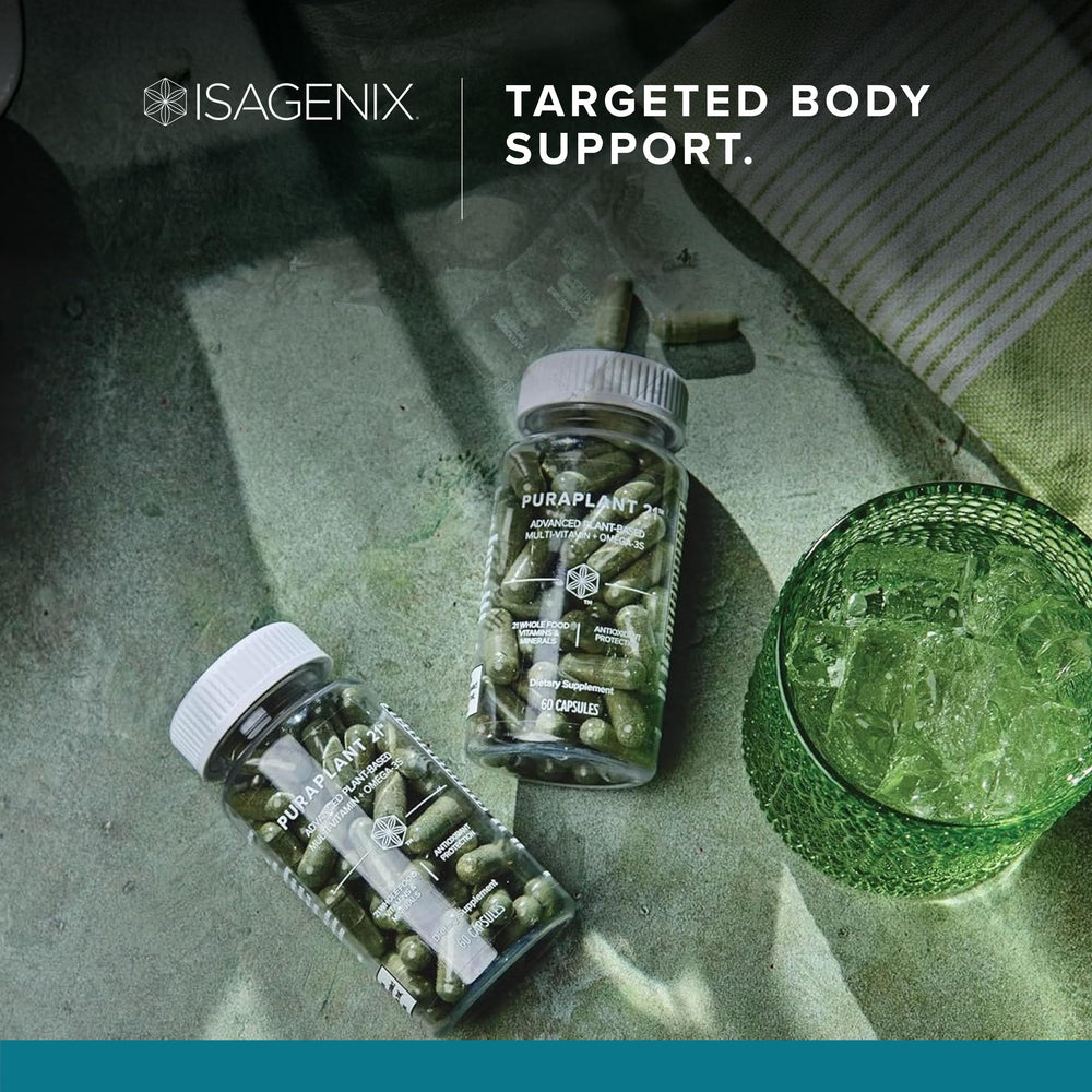 Ahiflower omega oils illustration signaling balanced essential fats in PuraPlant21.