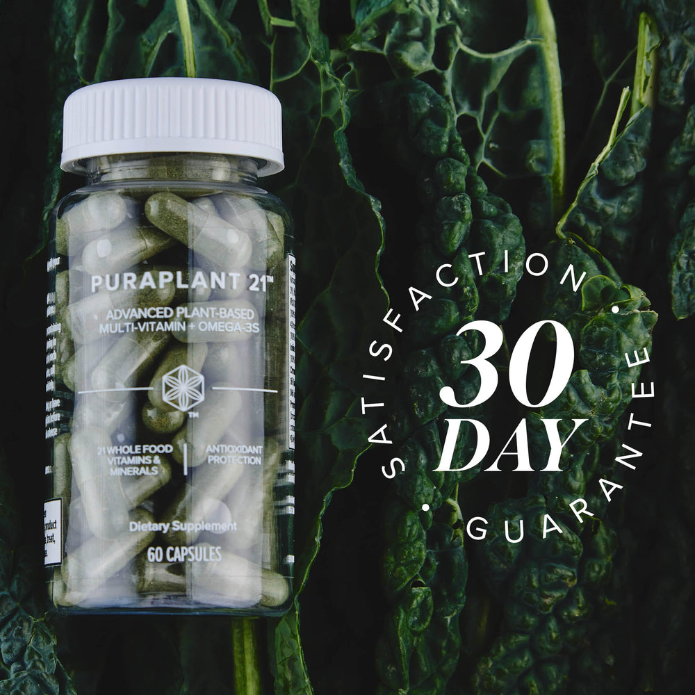 Nutrition chart highlights 21 vitamins and minerals in Isagenix PuraPlant21.