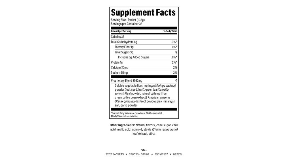 Isagenix XM+ green tea-infused powder highlights natural energy for daytime activities