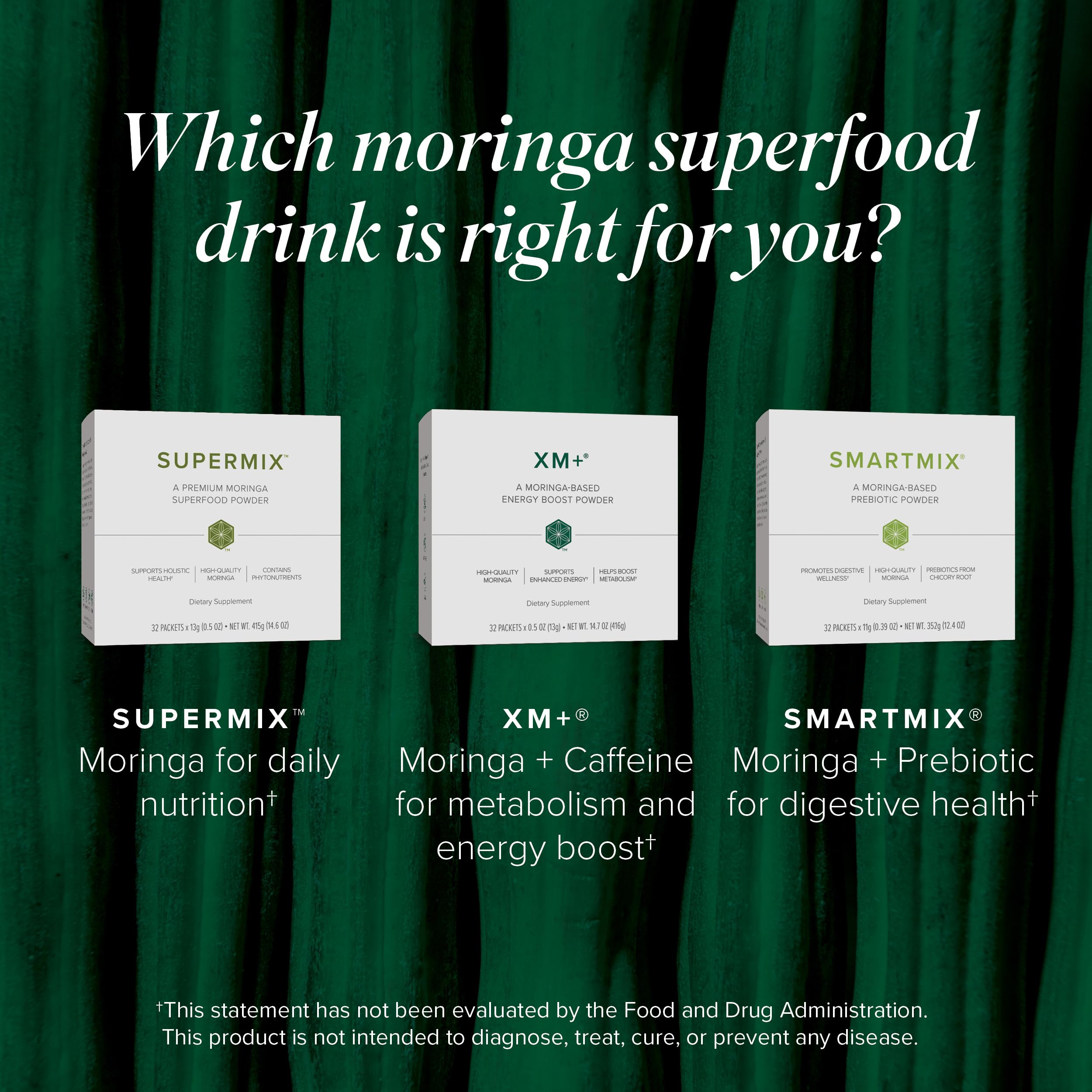Isagenix XM+ shade-dried moringa leaves showcase premium botanicals for natural stamina