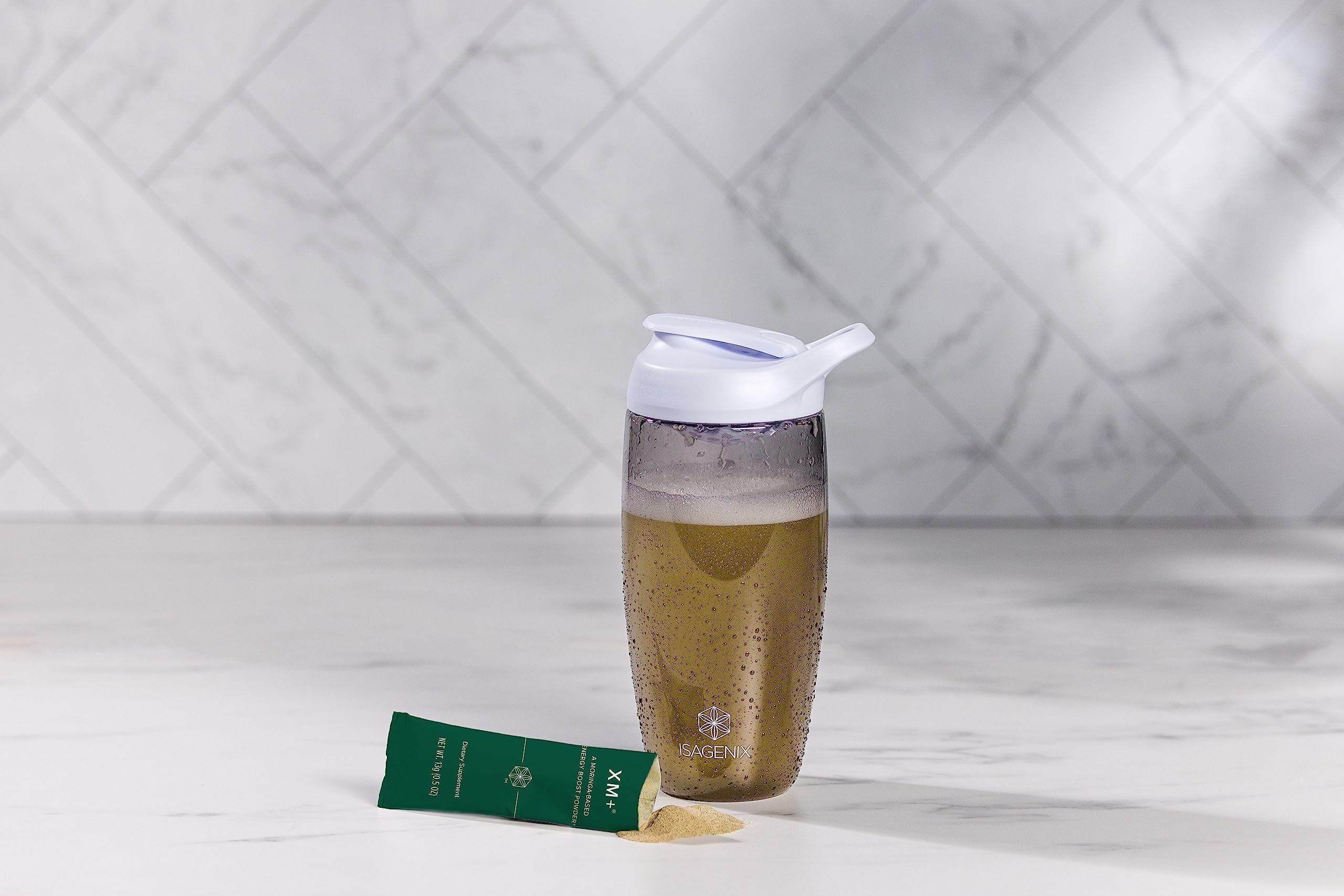 Isagenix XM+ on-the-go energy boost ideal for workouts and busy mornings