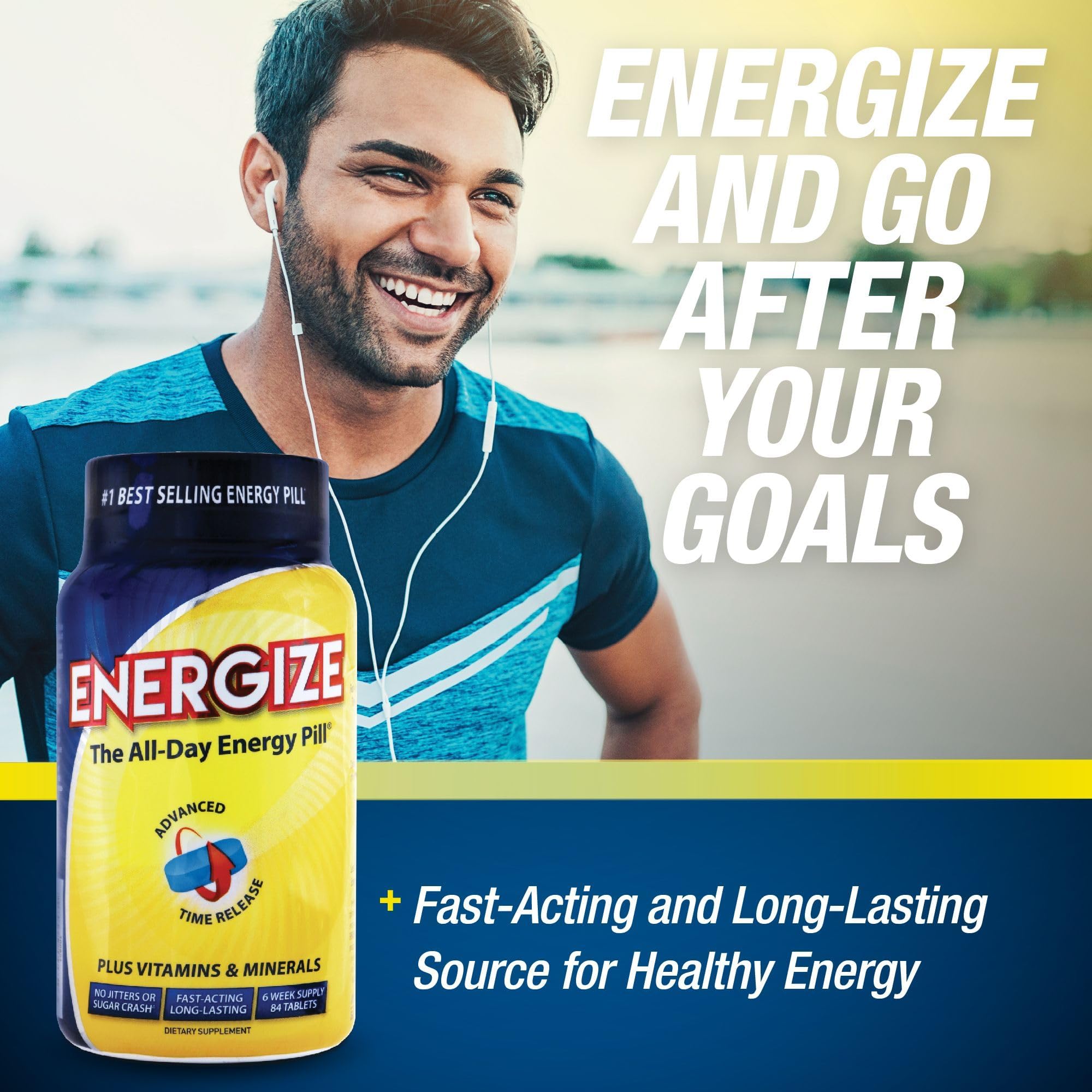 Isatori Energize bottle with water for convenient anytime intake