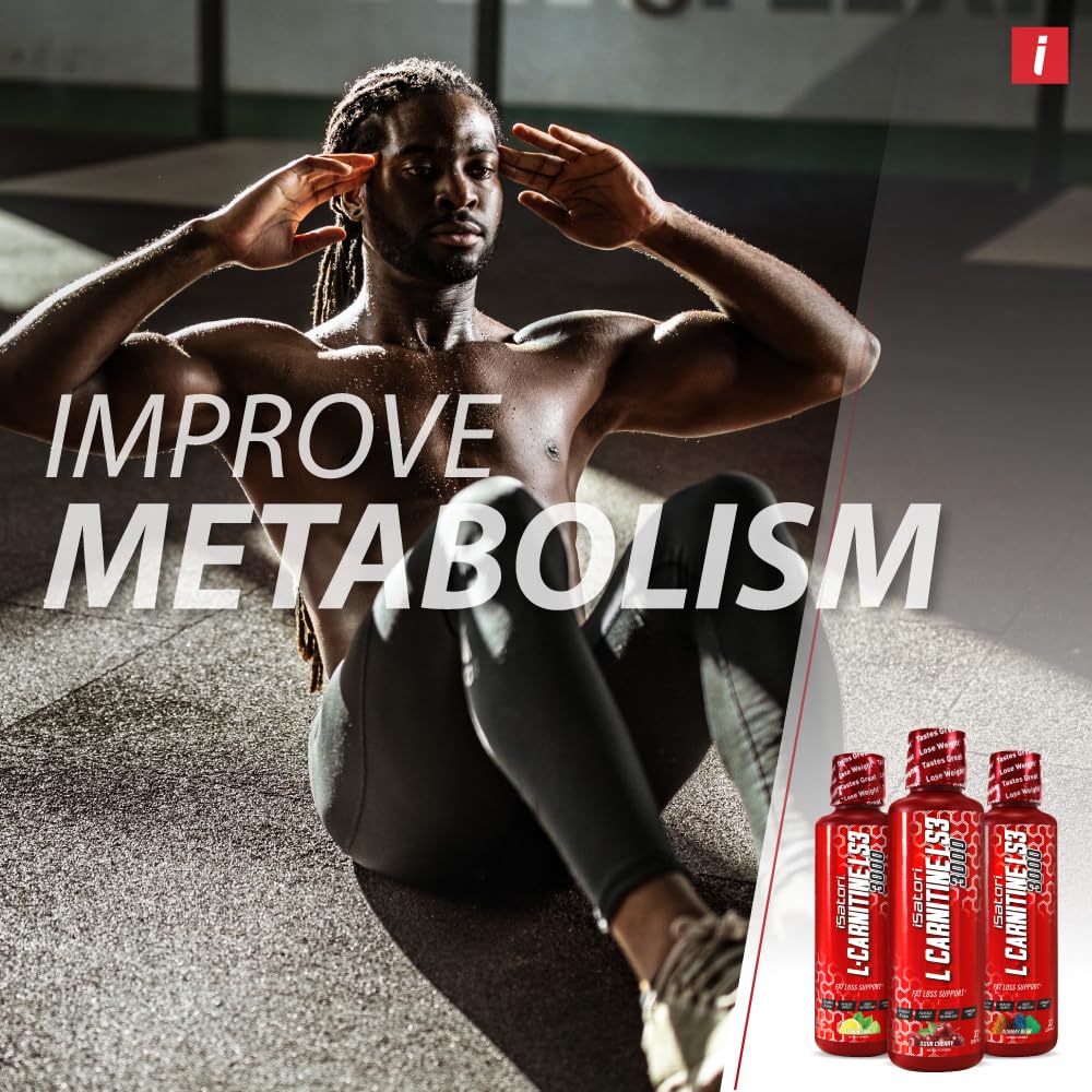 iSatori L-Carnitine LS3 label highlights ingredients and keto-friendly, sugar-free formula