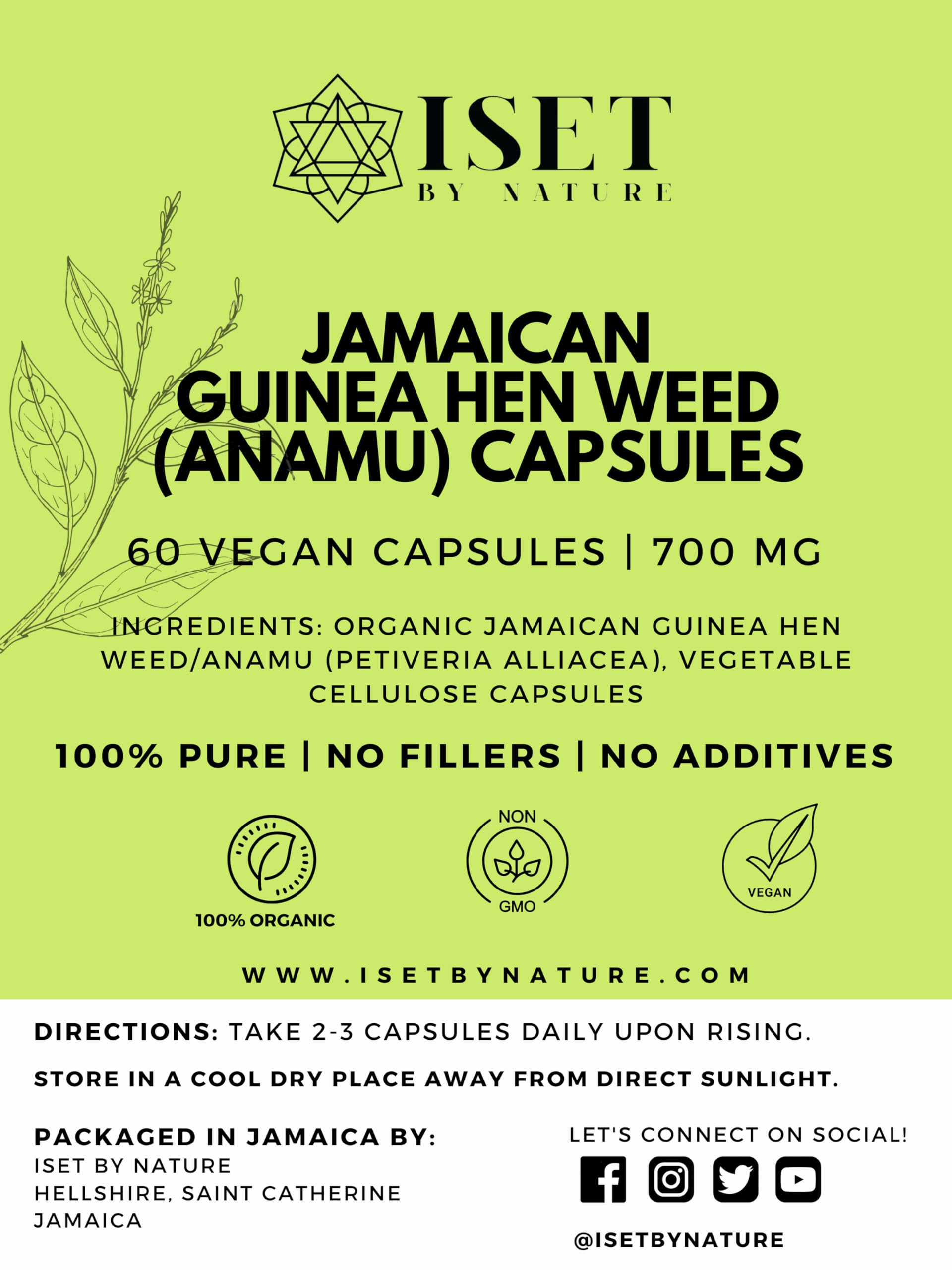 Iset By Nature Anamu Capsules bottle front view for daily wellness support