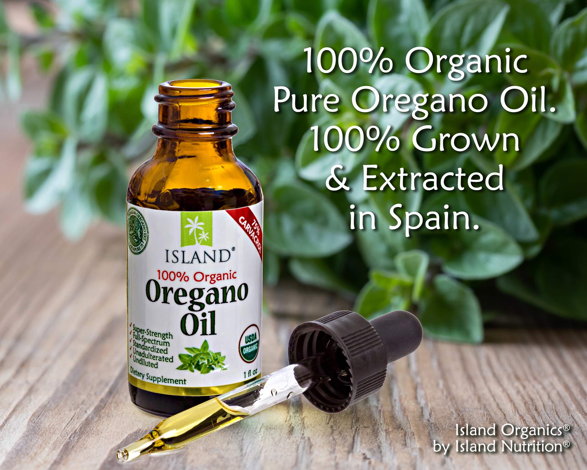 Island Nutrition 75 carvacrol oregano oil highlights high potency.
