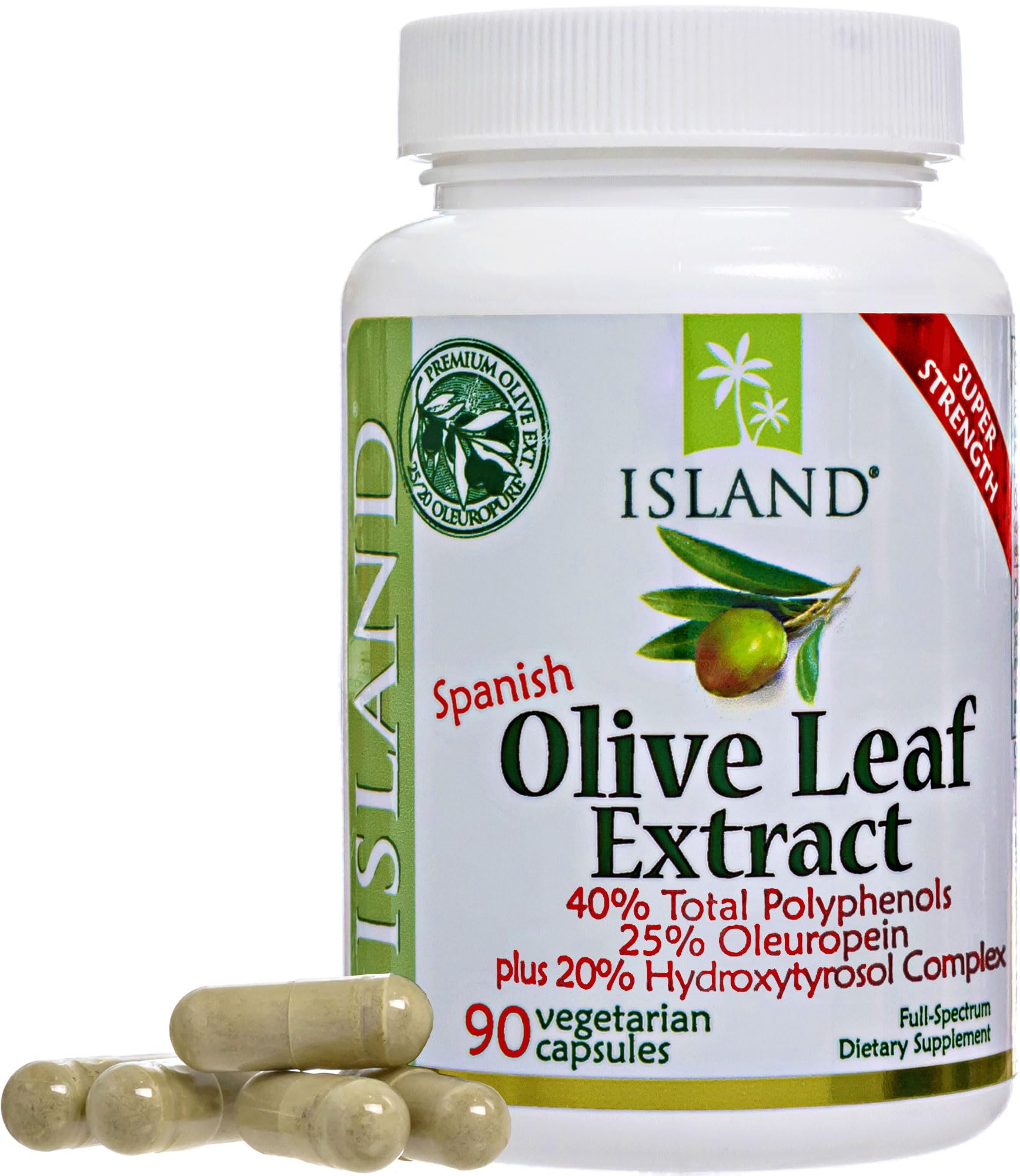 Island Nutrition capsules held in hand ready for daily intake with water