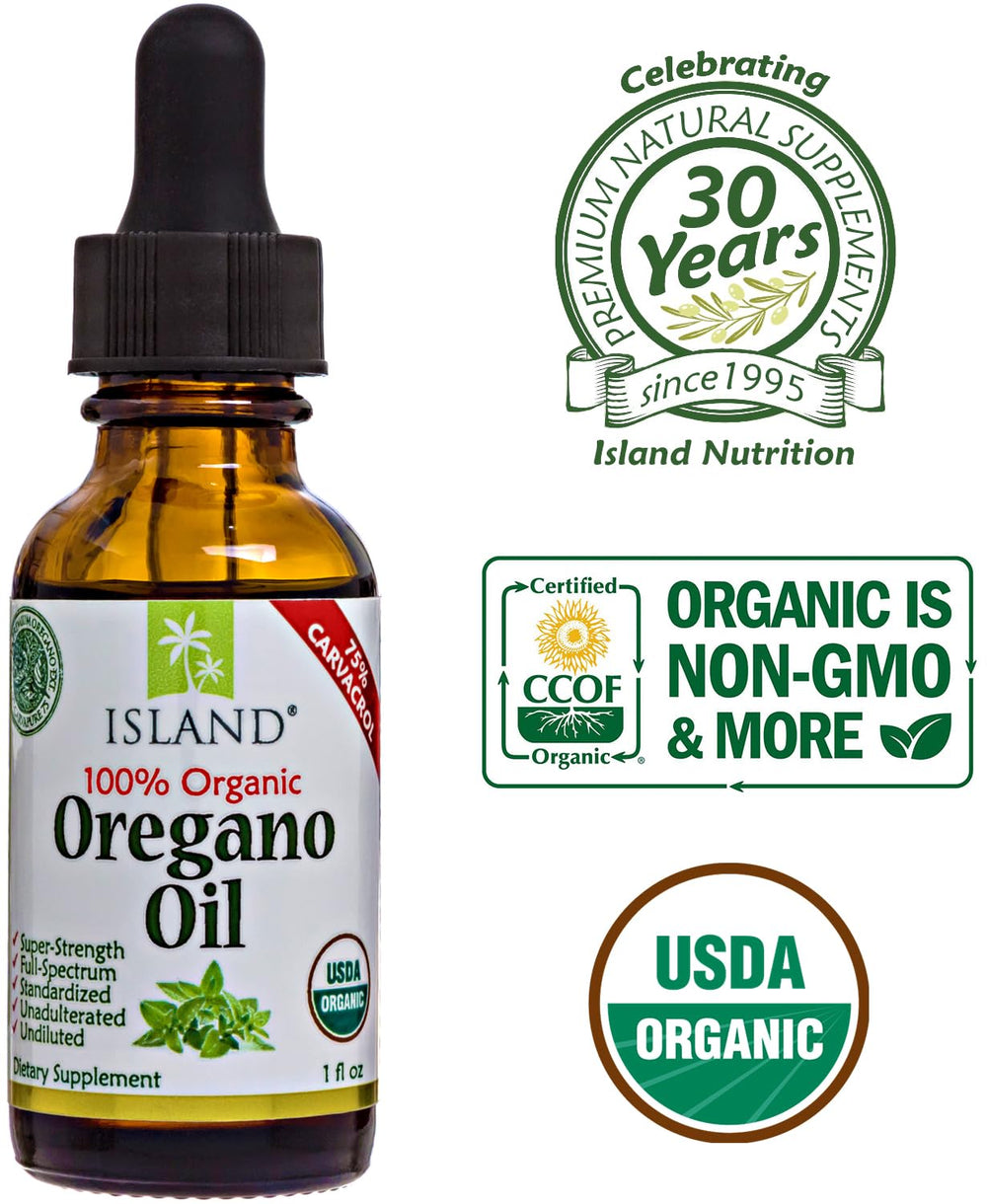 Island Nutrition Origanum vulgare extract combines two steam distilled broad-spectrum oils.