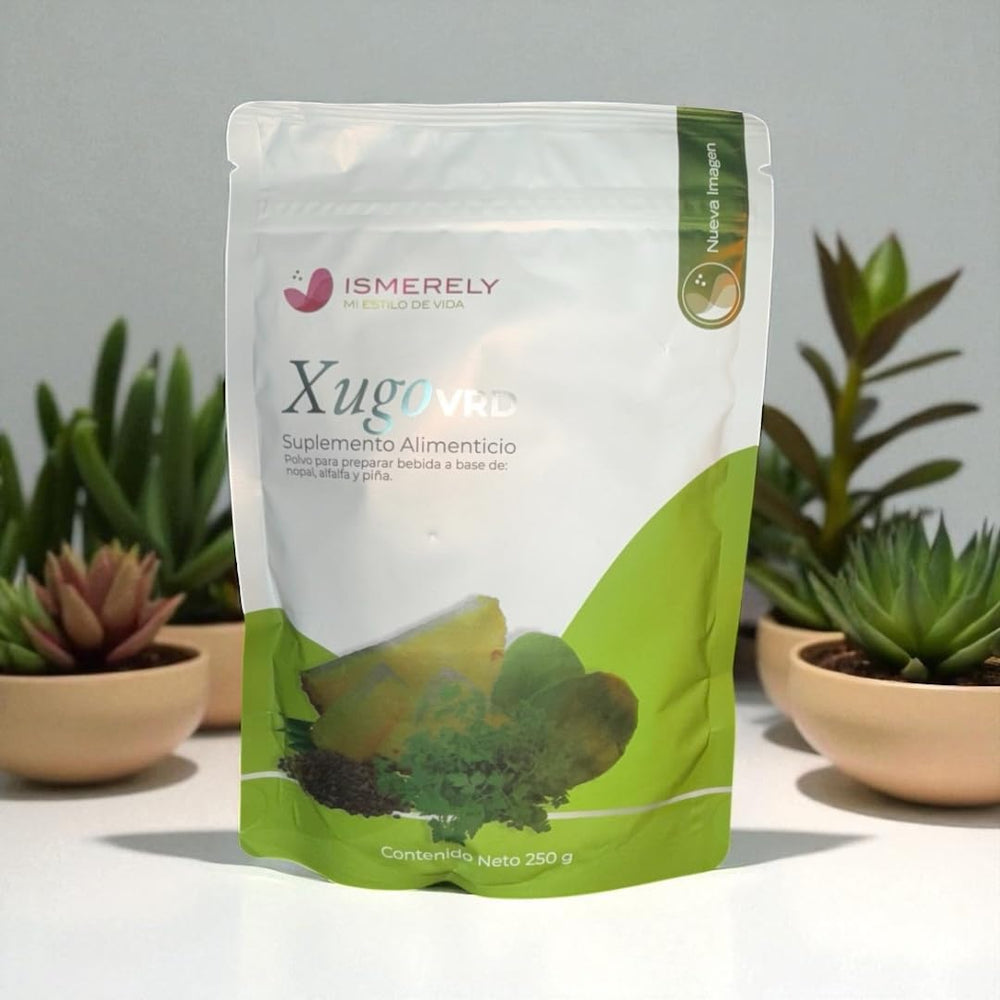 ISMERELY Xugo VRD powder tub for daily hydration and a refreshing wellness boost.