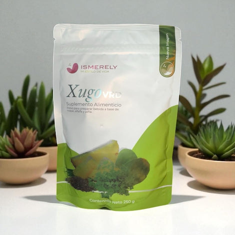 ISMERELY Xugo VRD powder tub for daily hydration and a refreshing wellness boost.