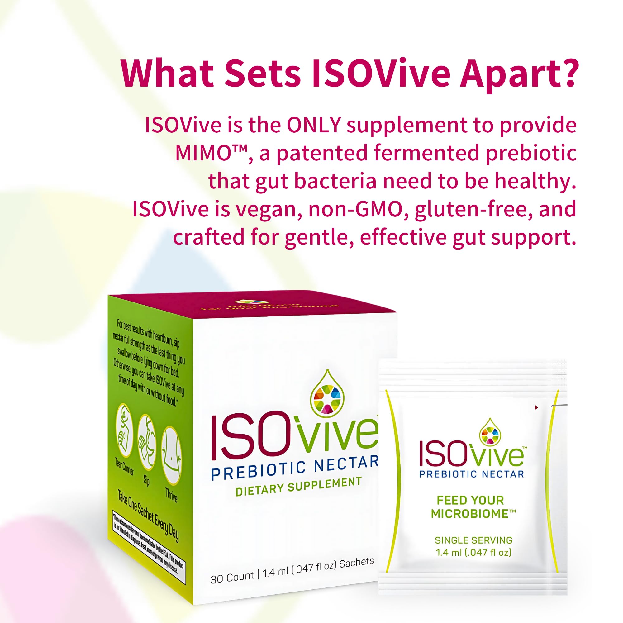 ISOVive serving is stirred into breakfast for gut-friendly fiber.