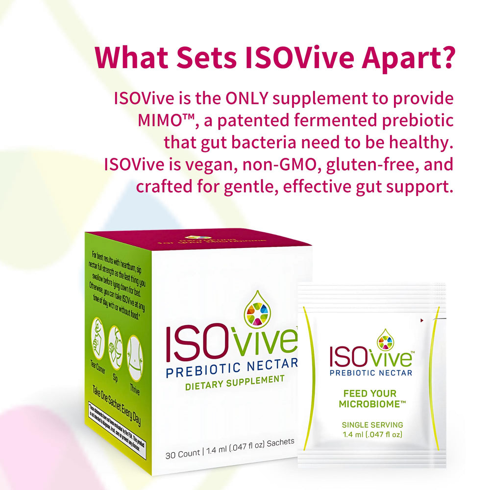 ISOVive serving is stirred into breakfast for gut-friendly fiber.
