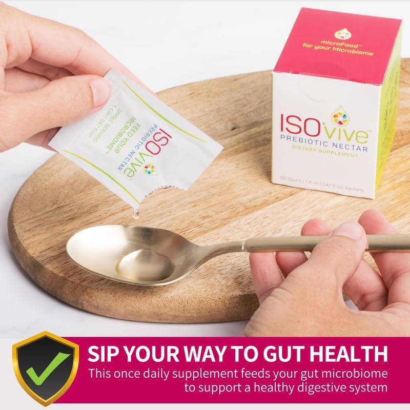 ISOVive science-backed logo communicates a focus on gut health science.