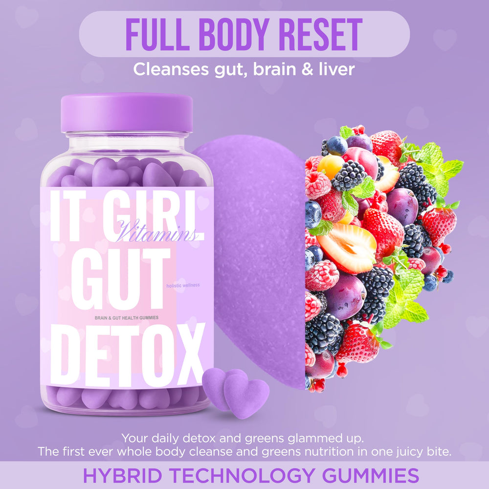 It Girl Detox Gummies clean label communicates organic, non-GMO ingredients.