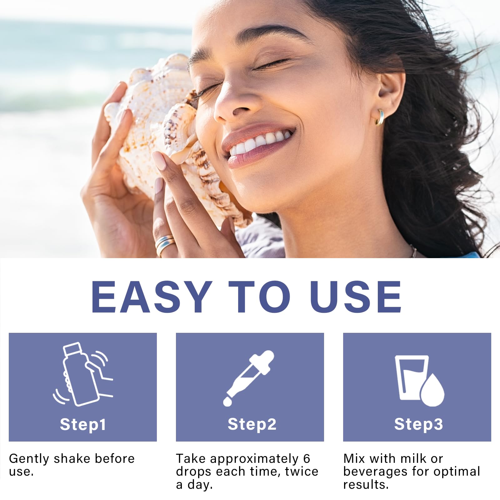 Hands dispensing ITECFREELY drops for quick tinnitus relief
