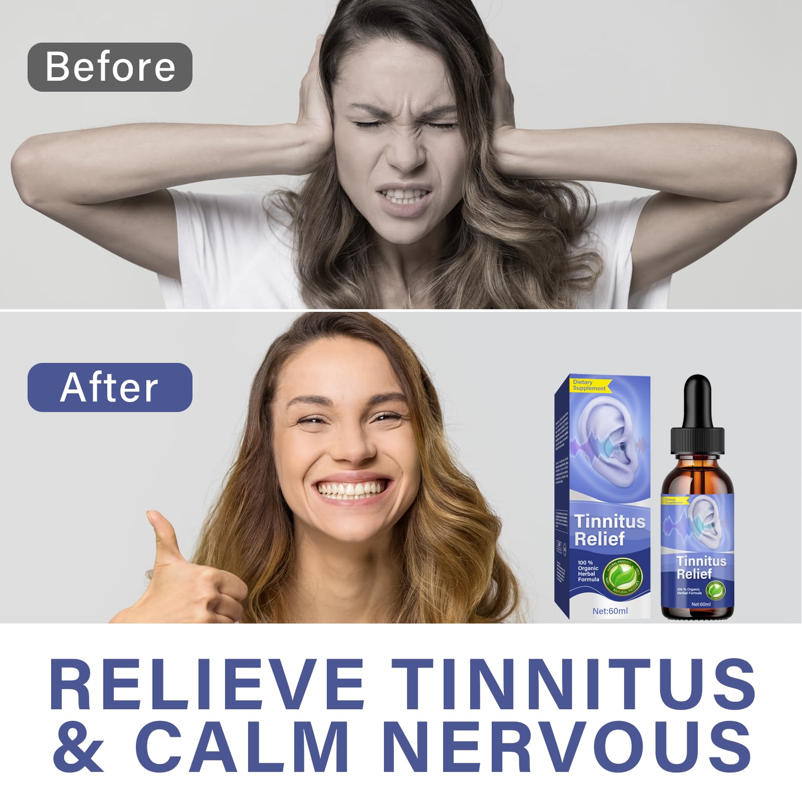 ITECFREELY compounded liquid texture emphasizes fast absorption for tinnitus relief
