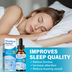 ITECFREELY Tinnitus Relief packaging shown, suggesting convenient, compounded liquid for easy use.