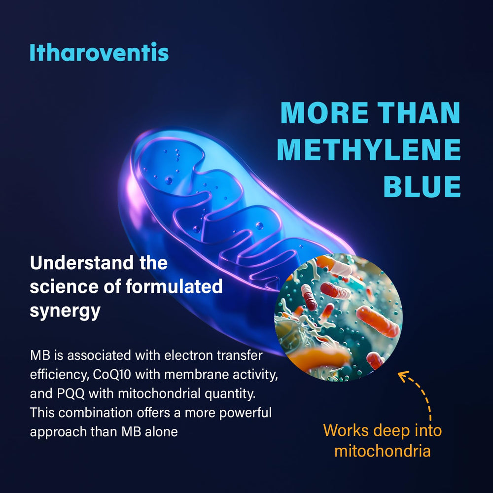 Itharoventis bottle label close-up with clear branding and usage cues