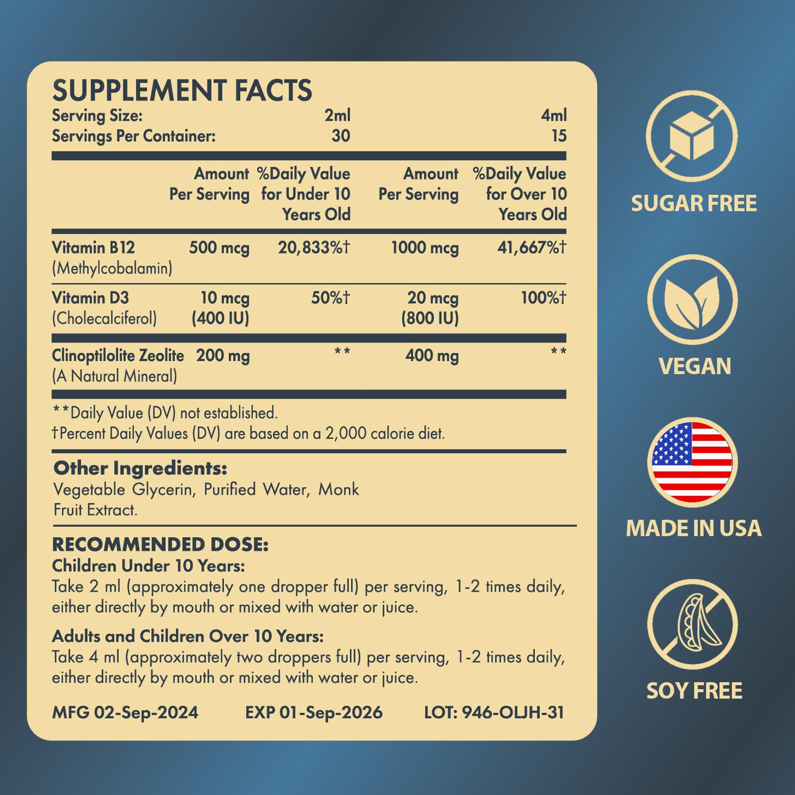Itharoventis Zeolite Drops methyl-b12-d3 blend highlights a gentle, daily vitamin B12 delivery.