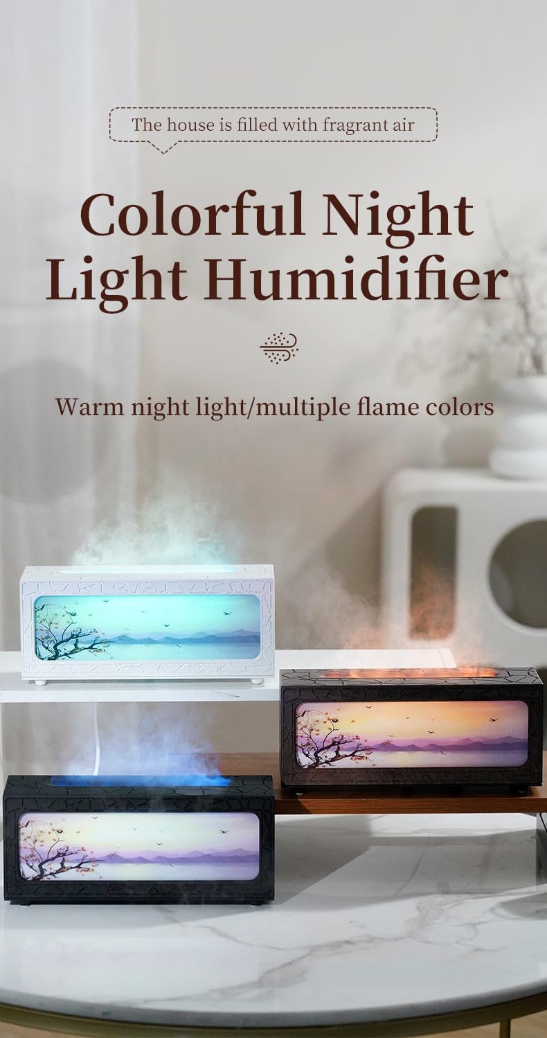 ITHUGE 250ml water tank powers long-lasting humidification up to 12 hours.