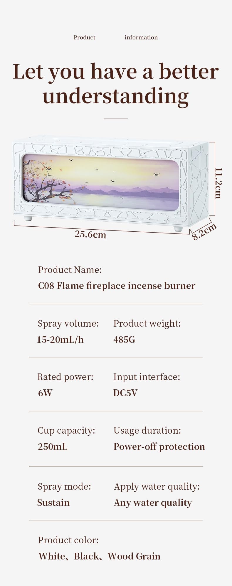 ITHUGE diffuser suits home, bedroom, office, or yoga practice.