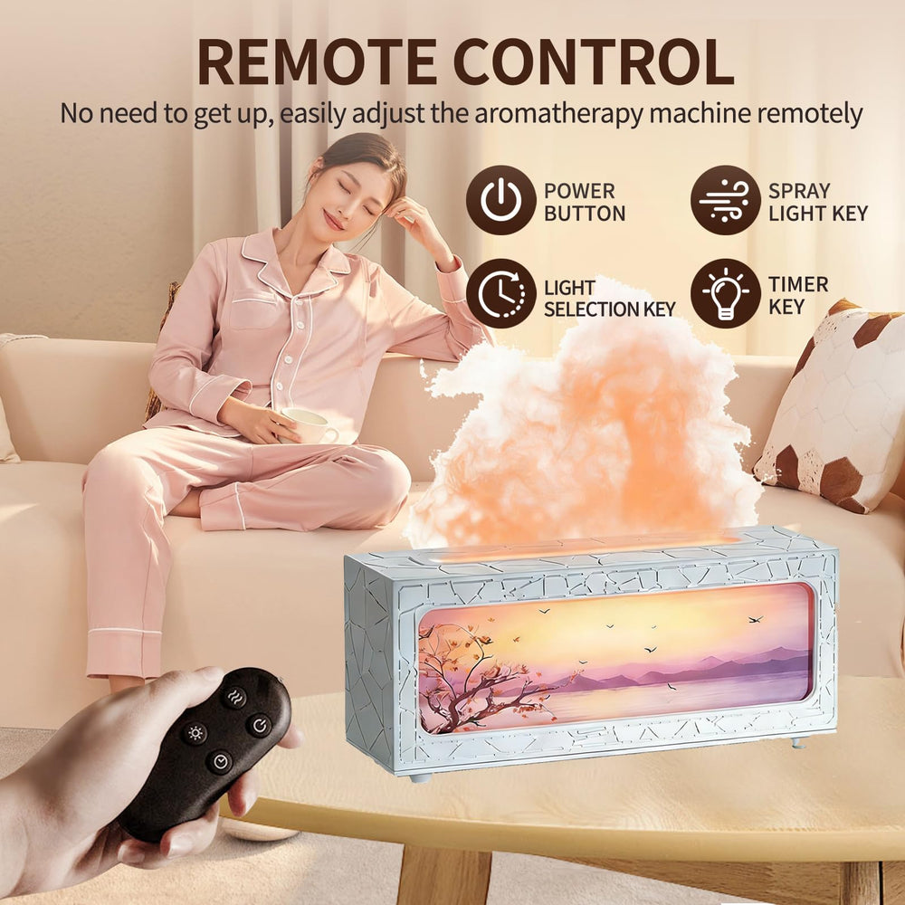 ITHUGE ultrasonic mist diffusion sends fine, refreshing aroma throughout space.