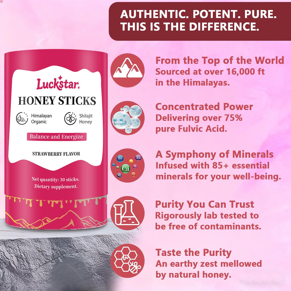 Itiban Himalayan Shilajit Honey Stick amber honey and resin signaling purity and potency.