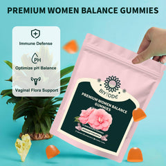 Usage shot showing two gummies per day for a simple routine.