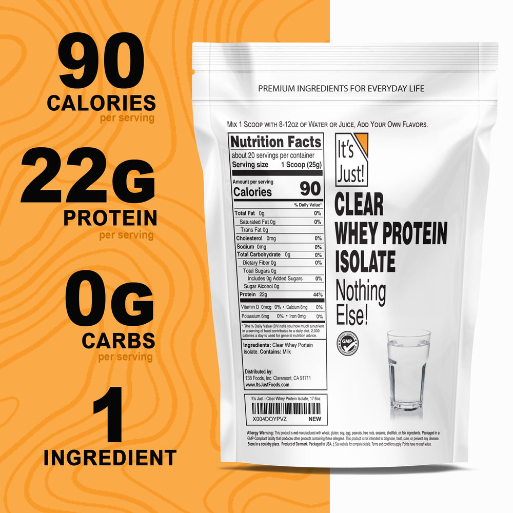 Its Just! Clear Whey Isolate scoop ready to blend into smoothies