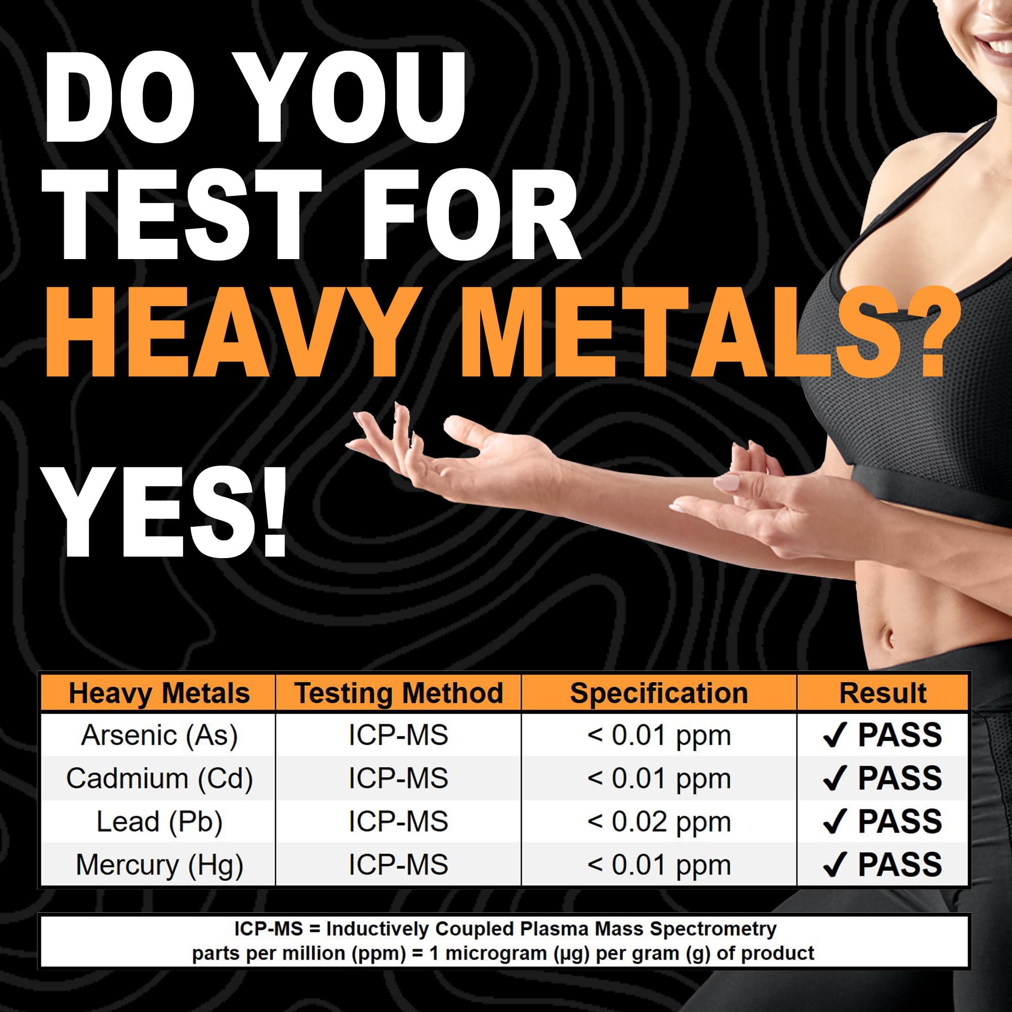 Third‑party lab‑tested label on Its Just Creatine Monohydrate powder.
