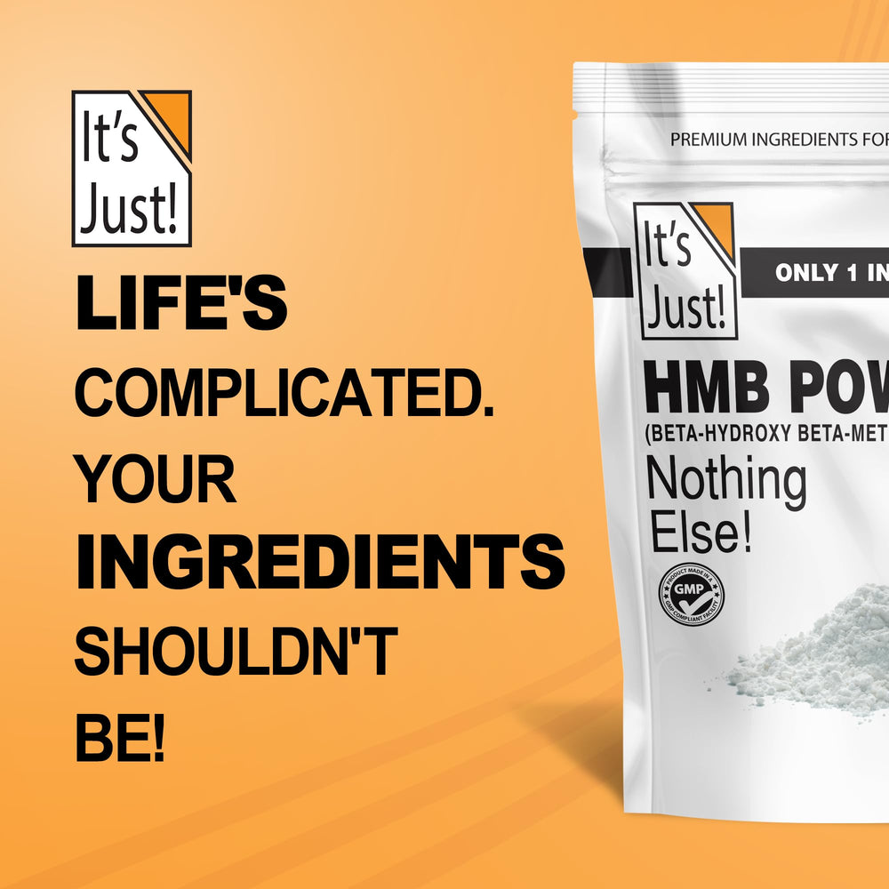 Active training scene with It's Just! HMB powder encouraging consistent workouts.
