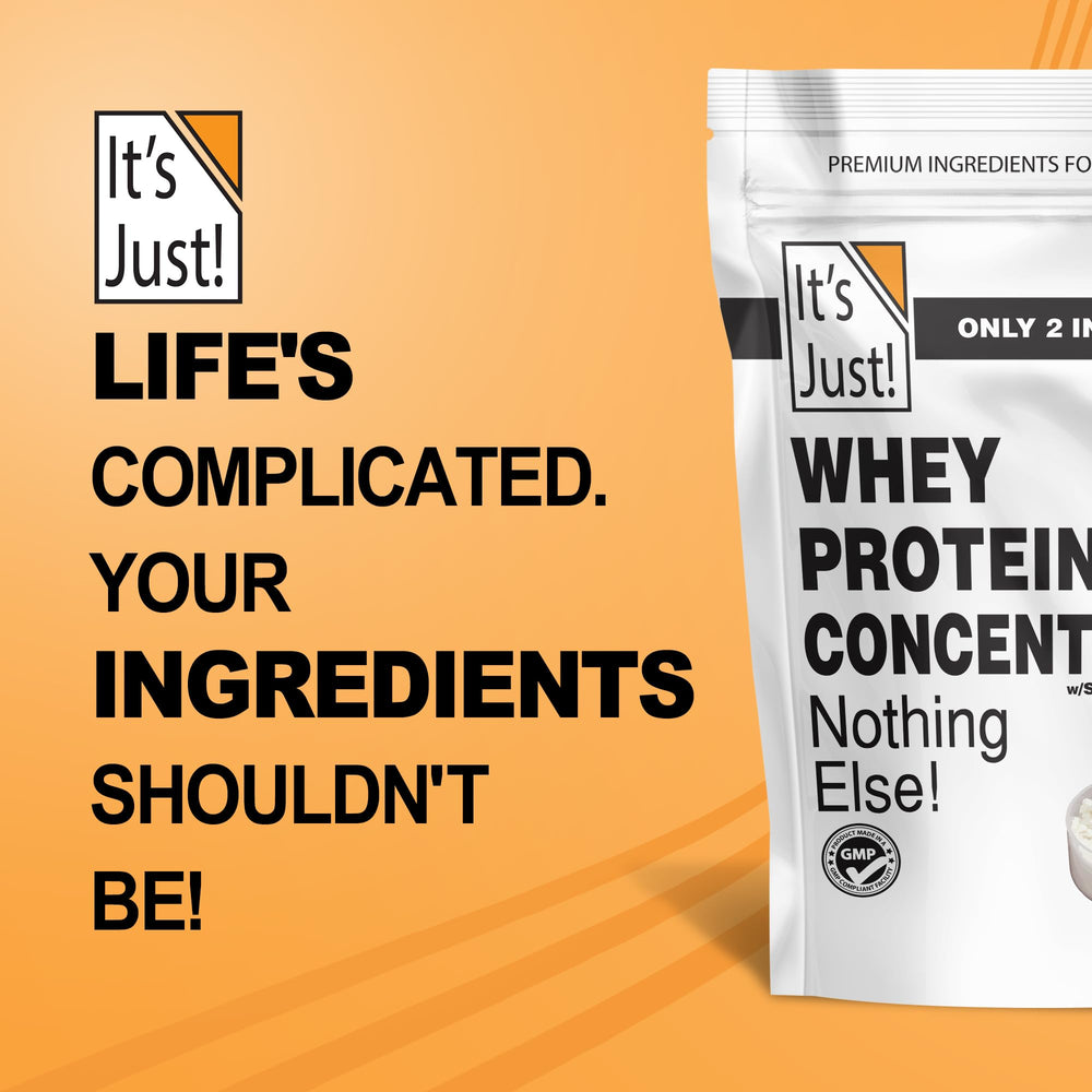 It's Just! whey powder demonstrates smooth mixability for smoothies and baking.